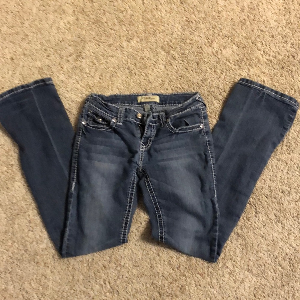 Boot cut blue jeans